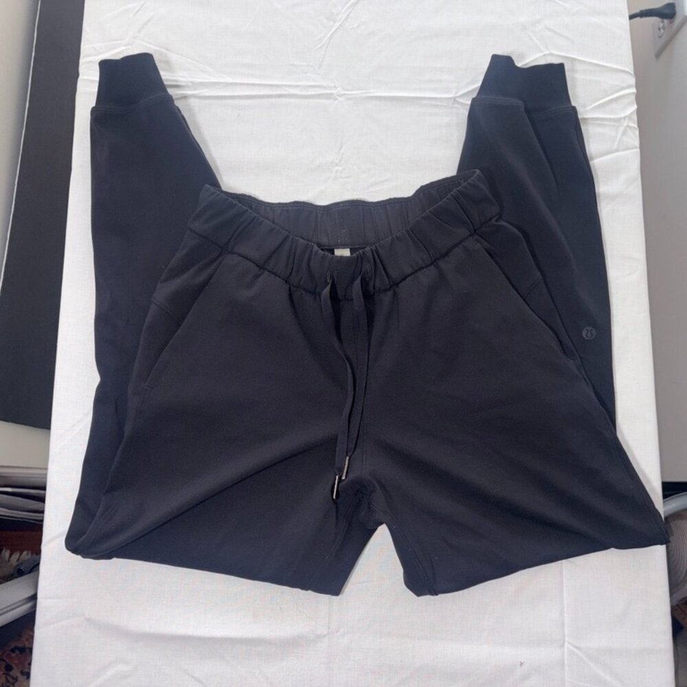 Women's Lululemon Athletica Black Drawstring Jogger Pants Performance Exercise 4